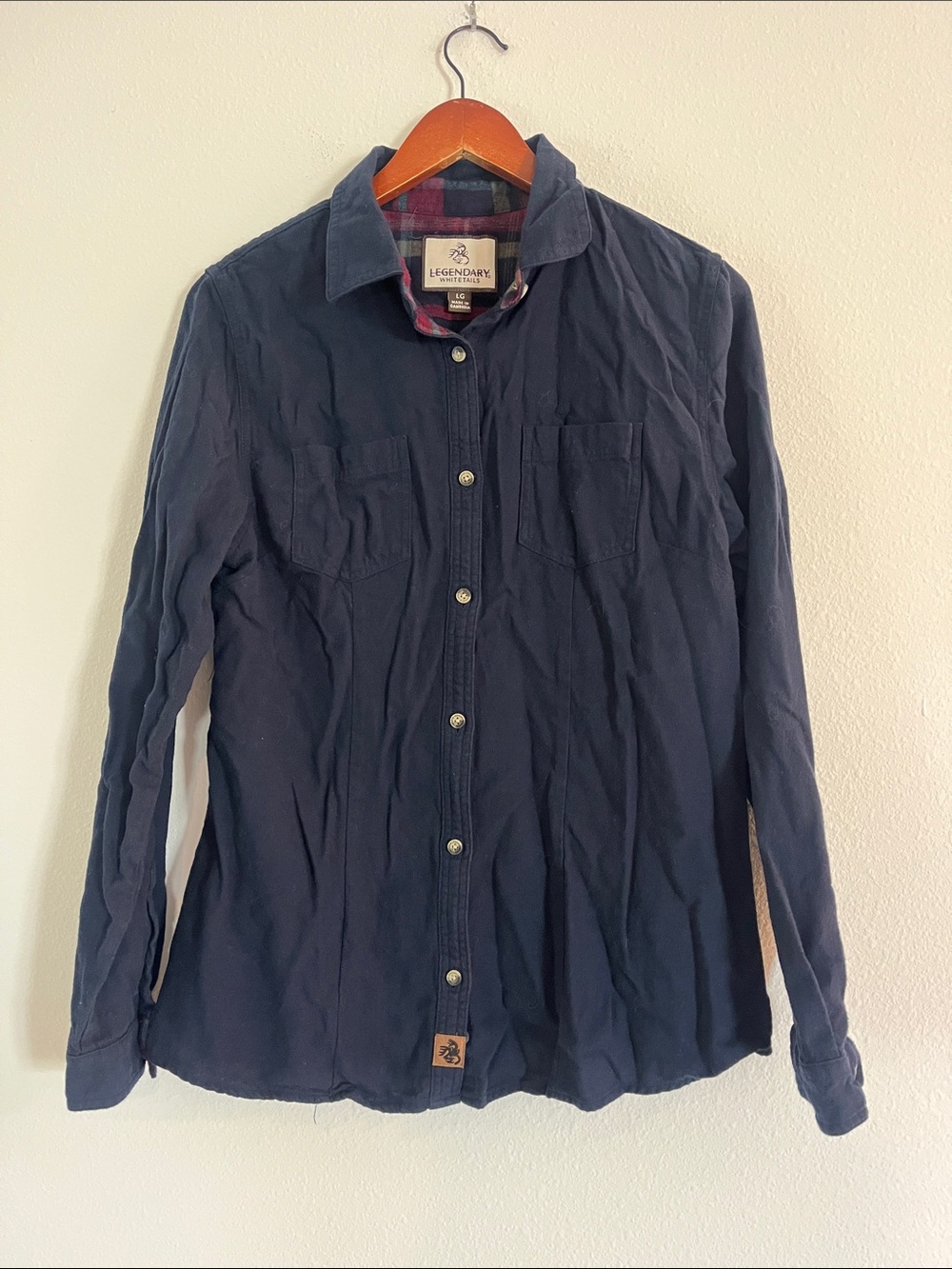 Legendary Whitetails Navy Long Sleeve Button-Down Shirt